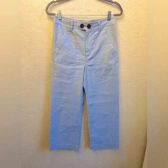 Maeve Light Blue Wide Leg Pants - Picture 3 of 7